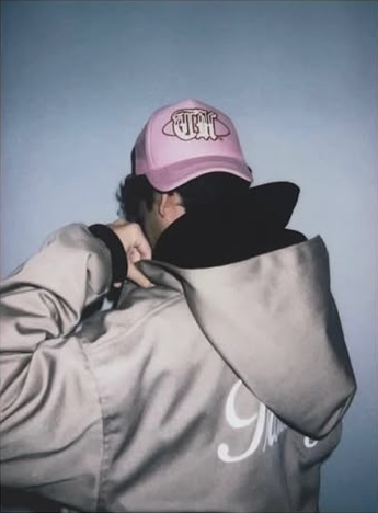 Trucker cap rosa, vista trasera